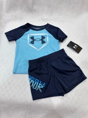 Under Armour Light Blue and Navy Kids' Activewear Set
